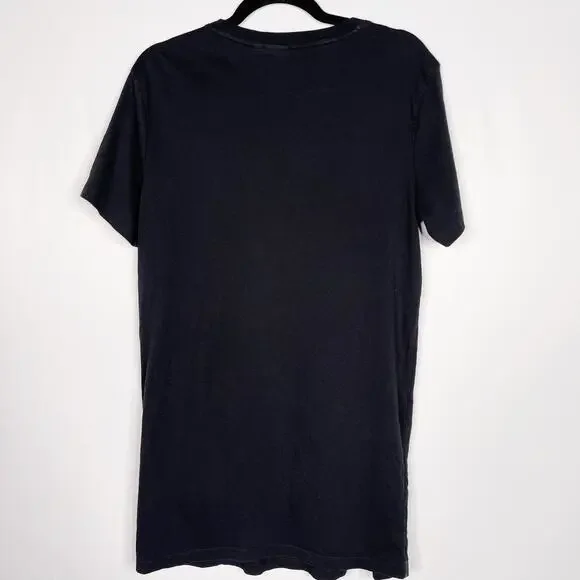 Adidas Originals Womens Small Black Trefoil TShirt Dress Short Sleeve Crew Neck - Picture 2 of 8